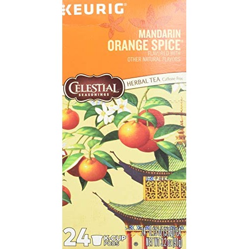 Celestial Seasonings Mandarin Orange Spice Herbal Tea, K-Cup Por
