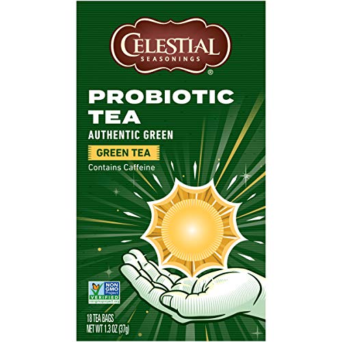Celestial Seasonings Probiotic Tea Green Tea, 18 Count