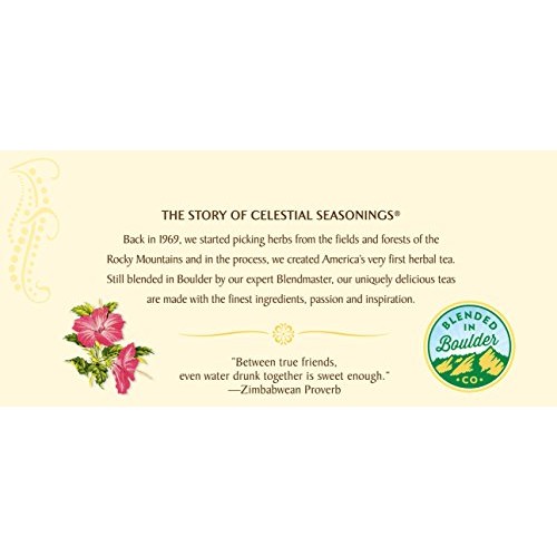 Celestial Seasonings Raspberry Zinger Herbal Tea, 20 Count Pack