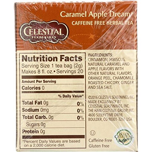 Celestial Seasonings Tea Caramel Apple Dream 20 Bags