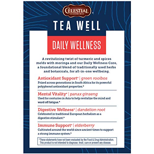 Celestial Seasonings Teawell Herbal Tea, Daily Wellness, Organic