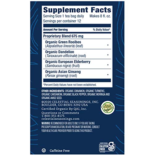 Celestial Seasonings Teawell Herbal Tea, Daily Wellness, Organic