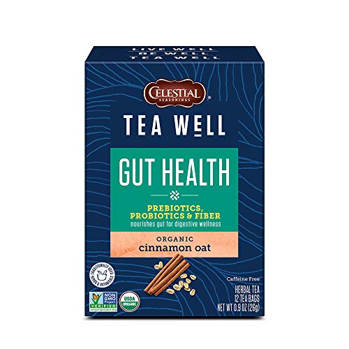 Celestial Seasonings TeaWell Herbal Tea, Gut Health, Organic Cin...
