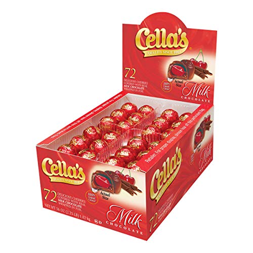 Cellas Milk Chocolate Covered Cherries, 72-Count Box