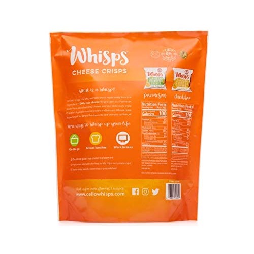 Cello Whisps All Natural Non-Gmo Gluten Free Cheese Cheddar &Amp; Pa
