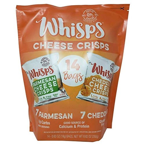 Cello Whisps Cheese Crisps - Parmesan &Amp; Cheddar Net 8.82 Oz - 14