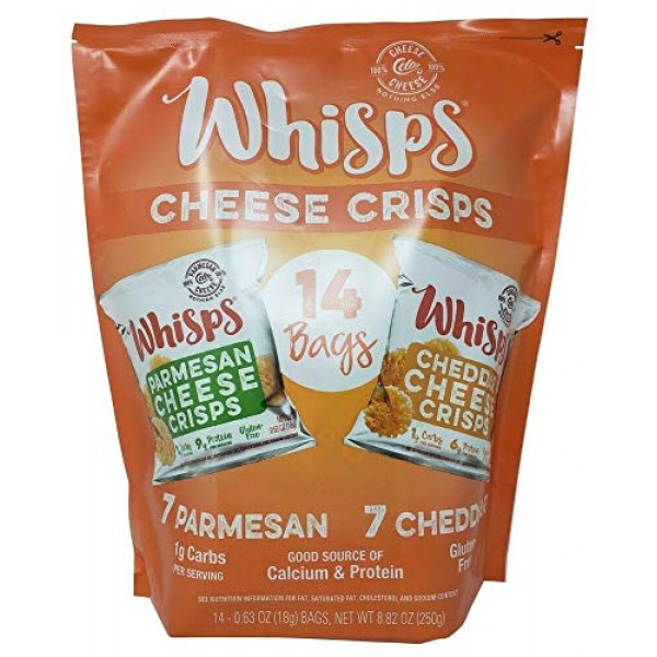 Cello Whisps Cheese Crisps - Parmesan & Cheddar Net 8.82 OZ - 14...