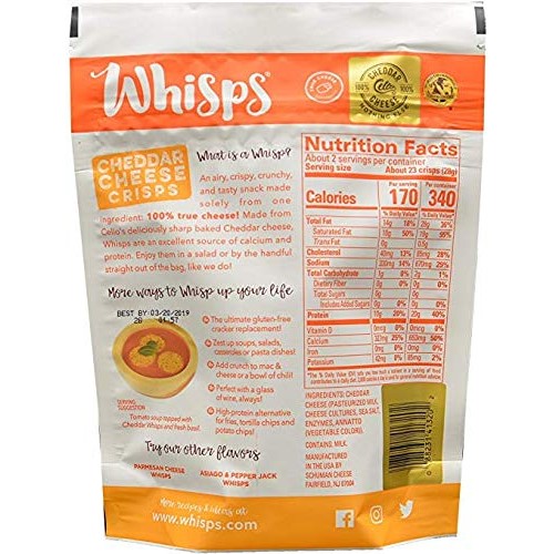 Whisps Cheese Crisps Variety Pack 2.12Oz Cheddar Cheese Crisps