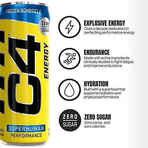 C4 Original Sugar Free Sparkling Energy Drink Frozen Bombsicle |