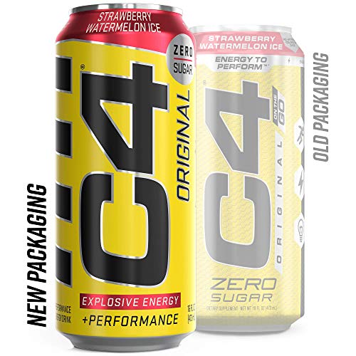 C4 Original Sugar Free Sparkling Energy Drink Strawberry Waterme