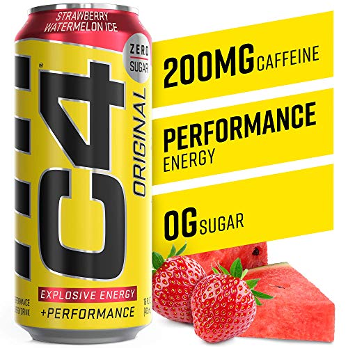C4 Original Sugar Free Sparkling Energy Drink Strawberry Waterme