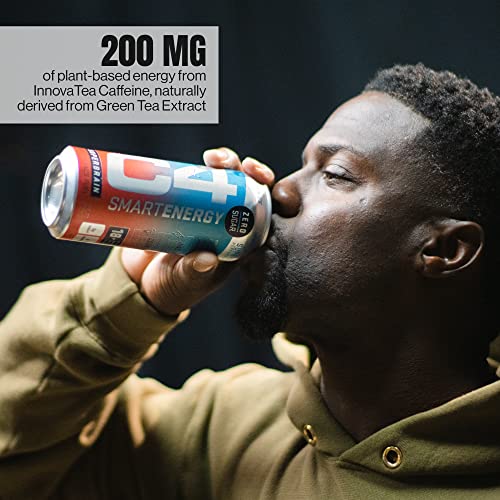C4 Smart Energy Sugar Free Energy Drink 12Oz Pack Of 12 | Peac