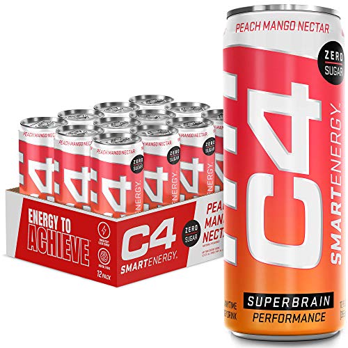 C4 Smart Energy Sugar Free Energy Drink 12Oz Pack Of 12 | Peac
