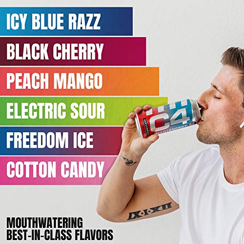 C4 Smart Energy Sugar Free Energy Drink 16Oz Pack Of 12 - New