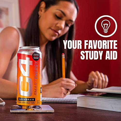 C4 Smart Energy Sugar Free Energy Drink 16Oz Pack Of 12 - New