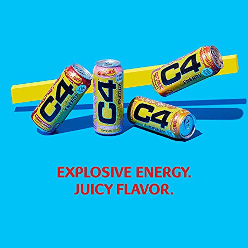 Cellucor C4 Energy Drink, Starburst Cherry, Carbonated Sugar Fre...