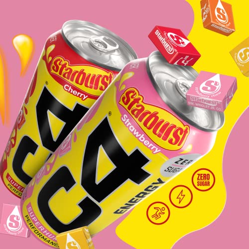 Cellucor C4 Energy Drink, Starburst Cherry, Carbonated Sugar Fre...