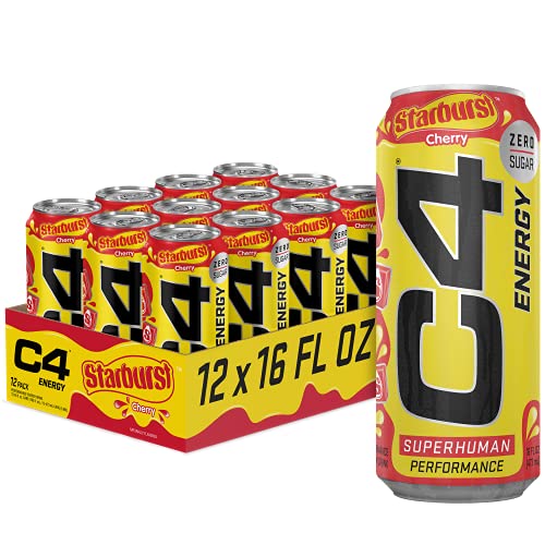 Cellucor C4 Energy Drink, Starburst Cherry, Carbonated Sugar Fre...