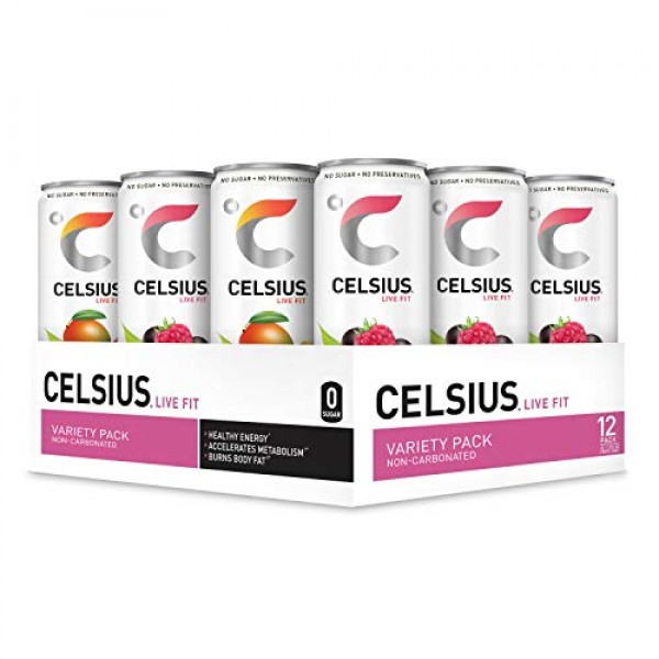 CELSIUS Fitness Drink Non-Carbonated 2-Flavor Variety Pack, Zero...