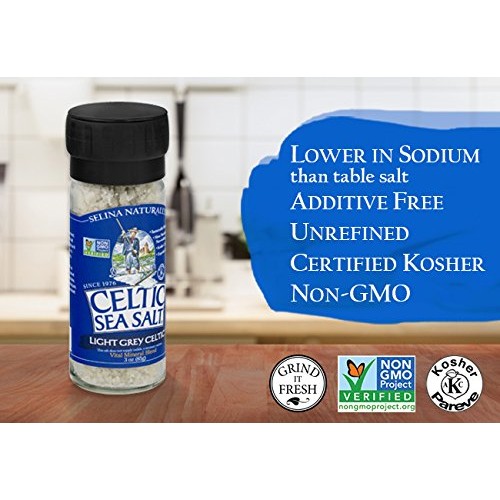 Celtic Sea Salt, Light Grey Grinder, 3 Oz