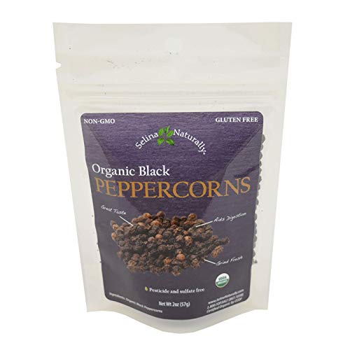 Celtic Sea Salt Organic Black Peppercorns 2 Oz Bag