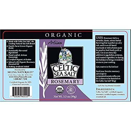 Gourmet Celtic Sea Salt Organic Rosemary Salt Shaker – Delicious