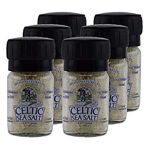 Light Grey Celtic Sea Salt Mini Grinders – Refillable, Reusable