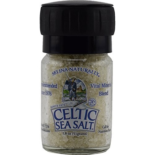 Light Grey Celtic Sea Salt Mini Grinders – Refillable, Reusable