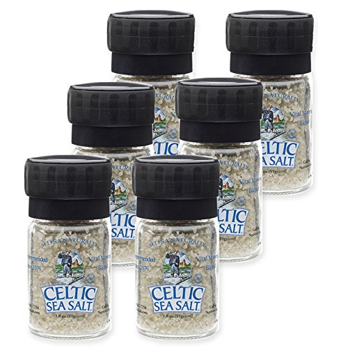 Light Grey Celtic Sea Salt Mini Grinders – Refillable, Reusable