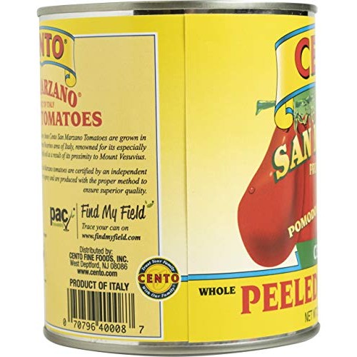Cento Certified San Marzano Whole Peeled Plum Tomatoes, 28 Oz, P