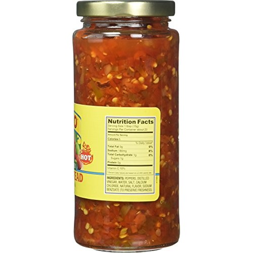 Cento Diced Hot Cherry Peppers, Hoagie Spread 12 Ounce Pack Of 6