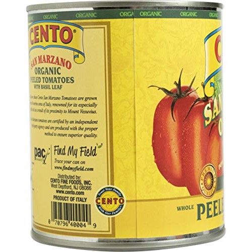 Cento San Marzano Organic Peeled Tomatoes, 28 Ounce Pack Of 6