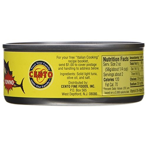 Cento Tuna Tonno Ooil, 5 Oz Pack Of 12