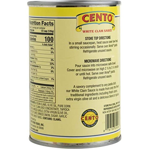 Cento White Clam Sauce, 15-Ounce Pack Of 12