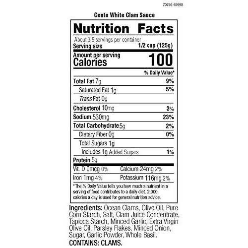 Cento White Clam Sauce, 15-Ounce Pack Of 12