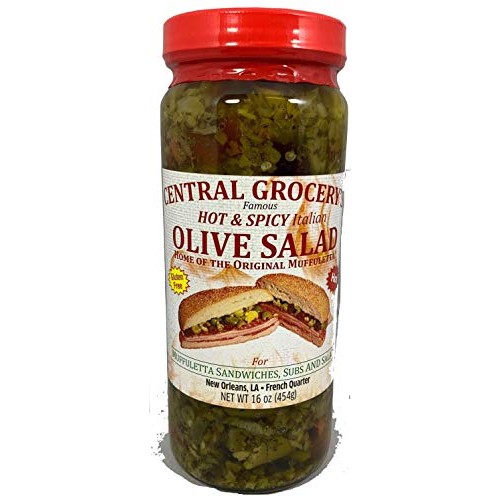 Central Grocery Hot &Amp; Spicy 16 Ounce Olive Salad 1 Jar