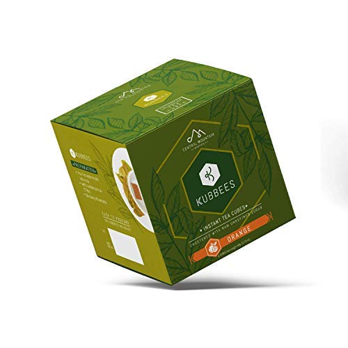 Kubbees Orange Instant Tea Packets Cubes | Single Serve Packets...