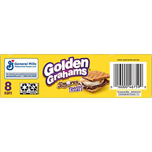 Cereal Treat Bars Golden Grahams Smores Chocolate Marshmallow,