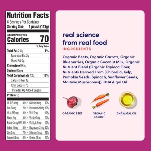 Cerebelly Organic Baby Food Pouches Beet Carrot Blueberry 4 Oun...