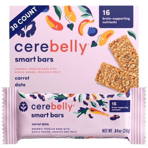 Cerebelly Toddler Snack Bars – Organic Carrot Date Smart Bars P...