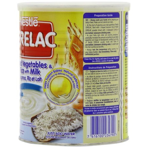 Nestle Cerelac, Mixed Vegetables And Rice With Milk, Stage 2, 40