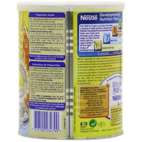 Nestle Cerelac, Mixed Vegetables And Rice With Milk, Stage 2, 40