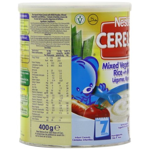 Nestle Cerelac, Mixed Vegetables And Rice With Milk, Stage 2, 40