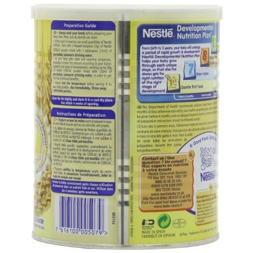 Nestle Cerelac, Wheat With Milk, 14.11-Ounce Cans Pack Of 4
