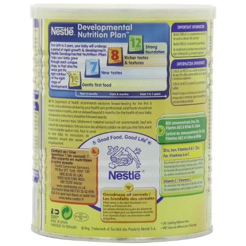 Nestle Cerelac, Wheat With Milk, 14.11-Ounce Cans Pack Of 4