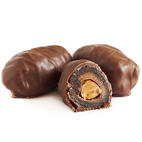 Dark Chocolate Coated Medjool Dates Stuffed with Almonds, Premiu...