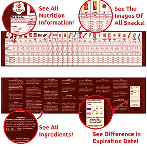 International Exotic Snack Box Variety Pack, 30 Count Premium Fo...