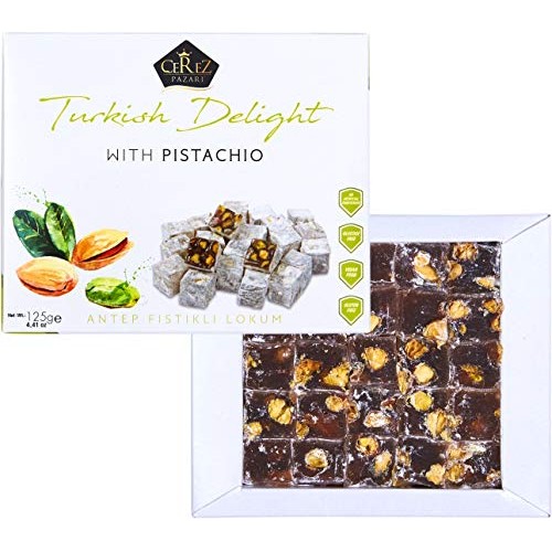 Cerez Pazari Turkish Delight Pistachio Candy Gourmet Premium Veg