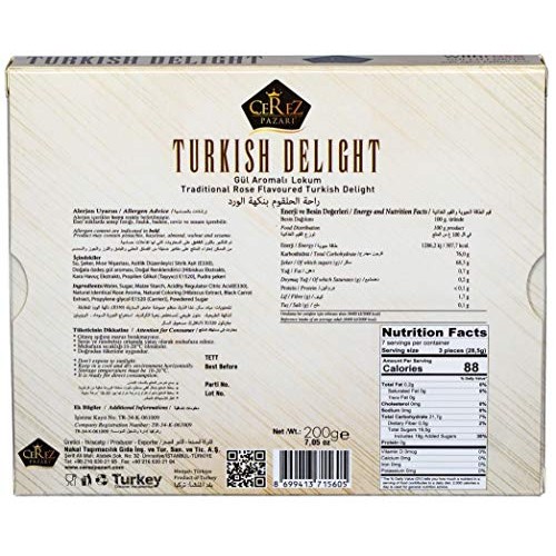 Turkish Delight Mix Flavors Lokum 7 0Z