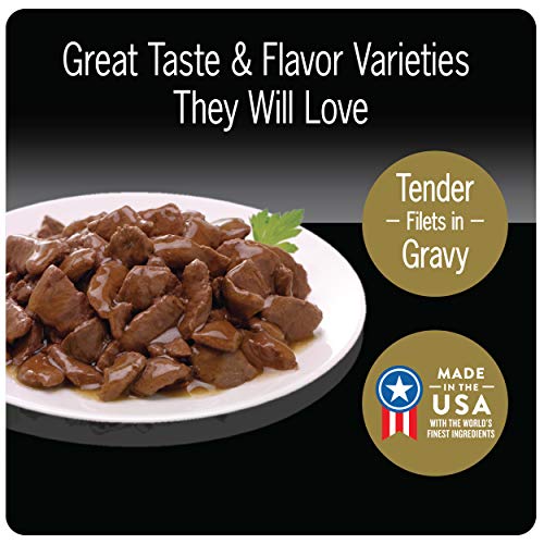 Cesar Soft Wet Dog Food Filets In Gravy New York Strip Flavor,